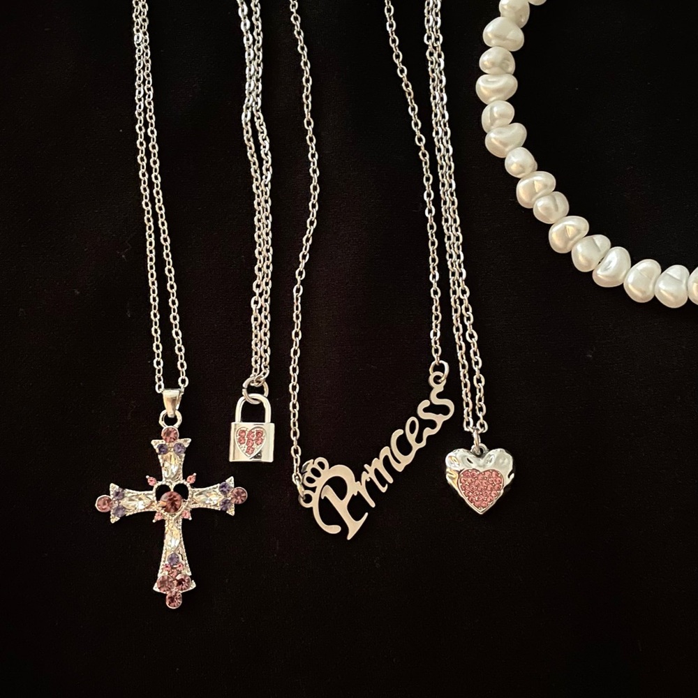 Silver necklace lot | 5 necklaces